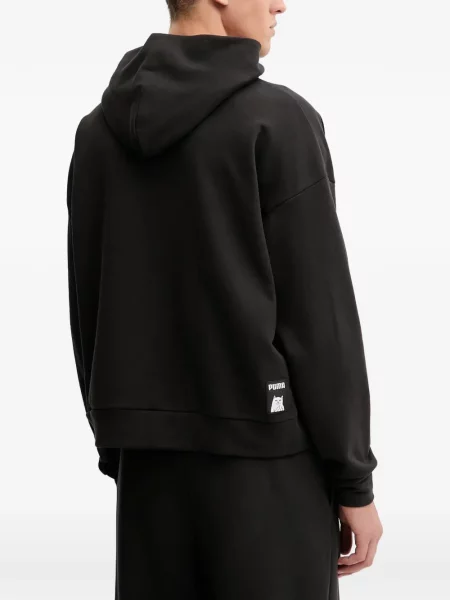 Hanorac cu glugă Puma cu imagine negru