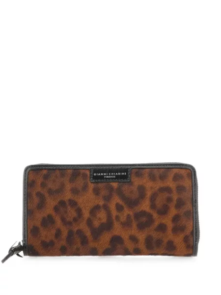 Portofel Gianni Chiarini cu model leopard maro