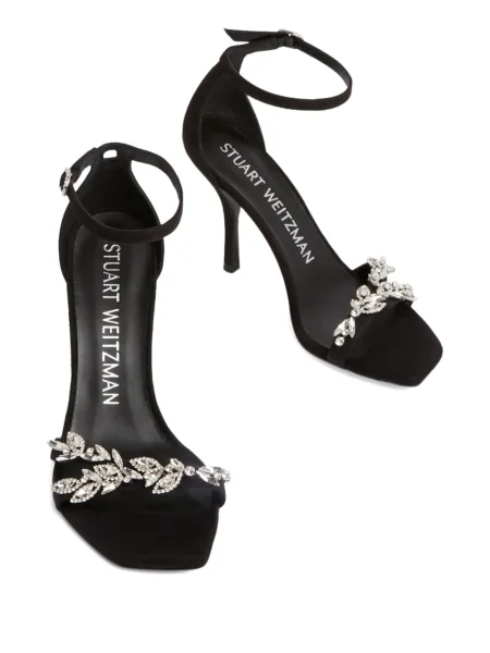 Sandale Stuart Weitzman de cristal negru