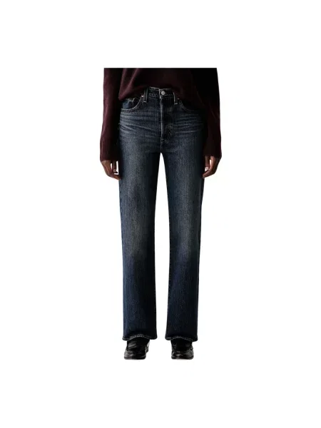 Lniane jeansy Levi's niebieskie