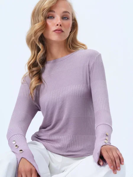 Trend Alaçatı Stili Tricou lila