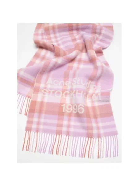 Szal Acne Studios wełniana w kratę