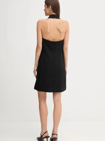 Dkny sukienka mini dopasowana czarny