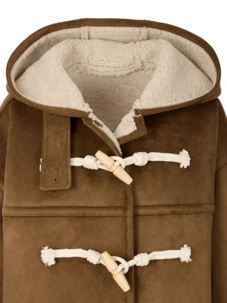 Palton duffle Tomboy cu glugă maro