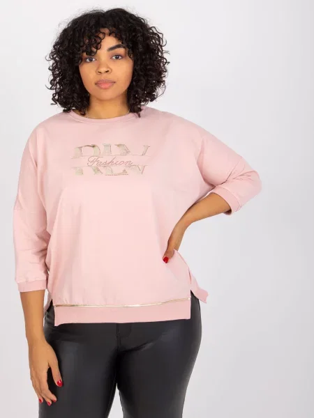 Bluză Fashionhunters cu imagine roz