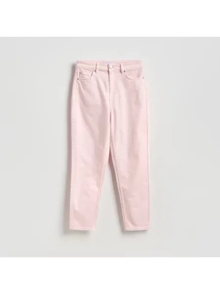 Reserved Džíny mom fit růžová