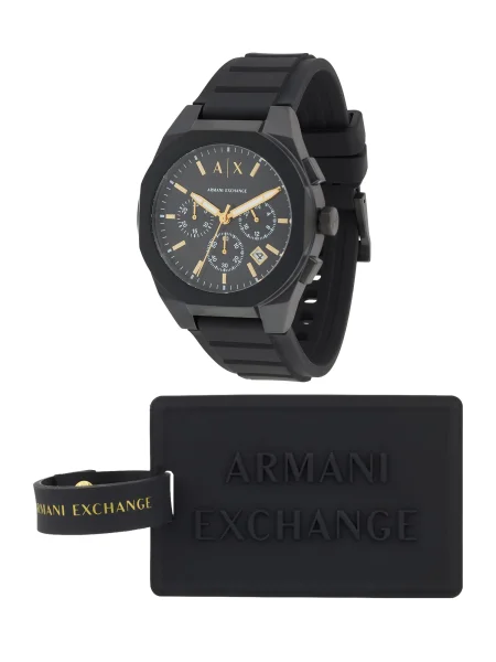 ARMANI EXCHANGE Analogové hodinky zlatá / černá bílá