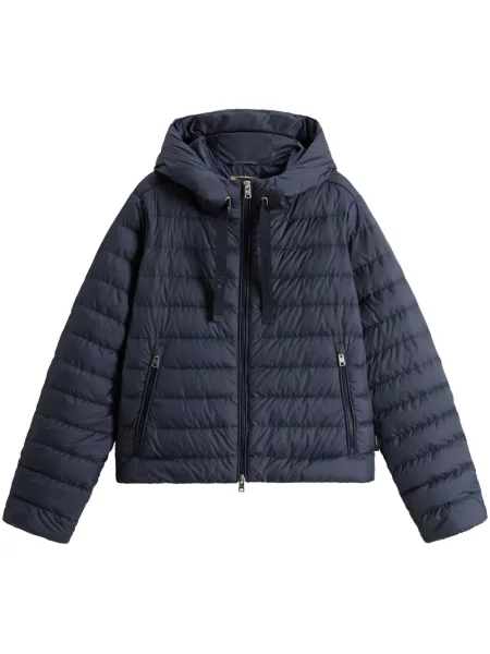 Geacă Woolrich cu glugă albastru