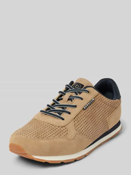 Sneakersy z aplikacją z logo model ‘Sacramento’ Bugatti beżowe
