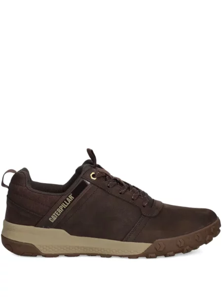 Sneakerși Caterpillar cu șireturi din piele maro
