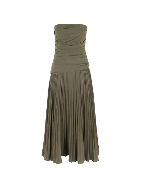 Rochie Simkhai plisată fără bretele de costum verde