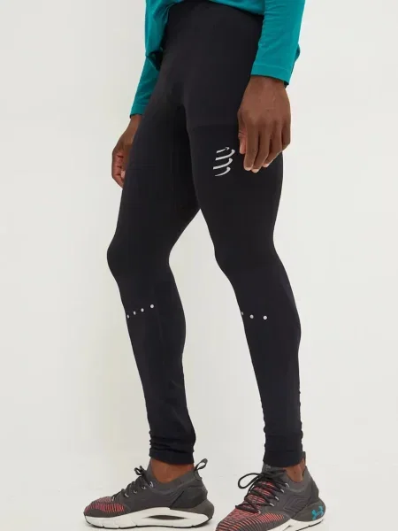 Pajkice za tek Compressport Winter Running črna