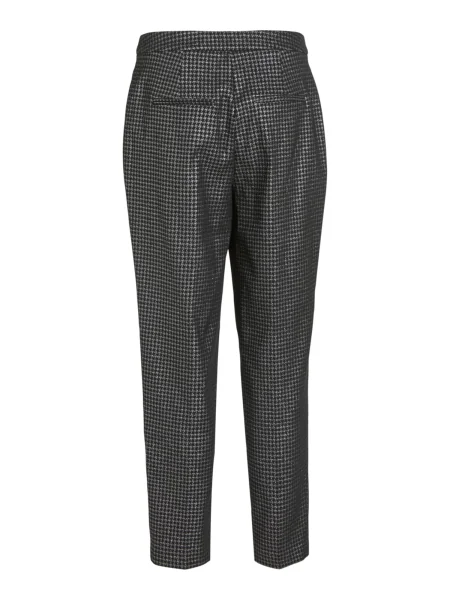 VILA Pantaloni cutați SHINE gri negru