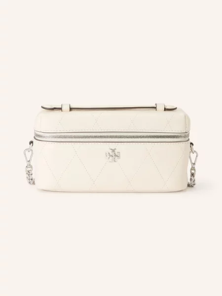 Tory Burch Kabelka Přes Rameno Charlie krémová / stříbrná