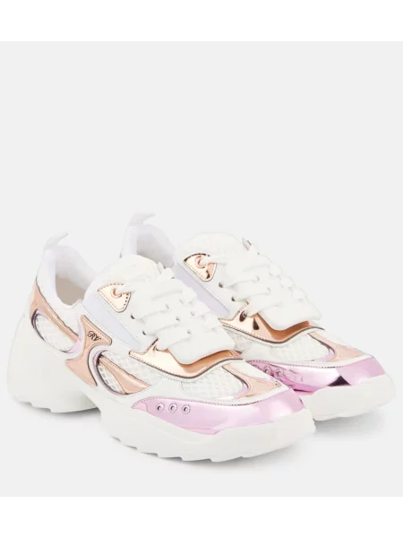 Sneakerși Roger Vivier din piele alergare roz