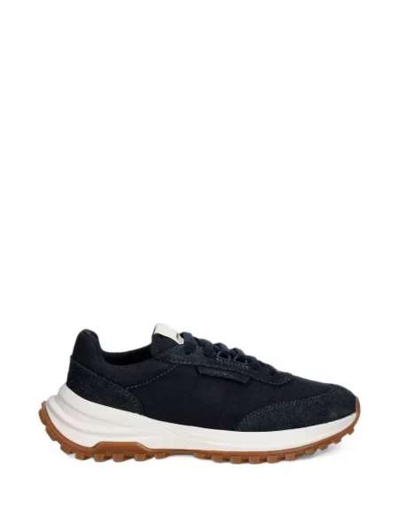 Sneakerși Emporio Armani din piele de căprioară negru