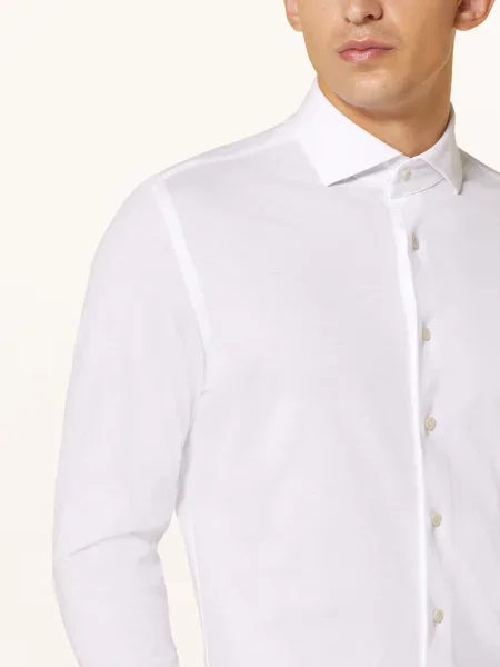 Profuomo Koszula Z Piki Slim Fit weiss biała