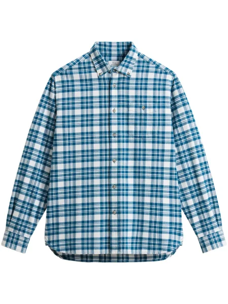 Kostkovaná flanelová košile Woolrich modrá