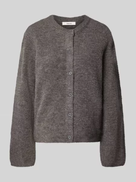 Kurtka o kroju regular fit z dzianiny z mieszanki wełny model ‘LULU’ Selected Femme