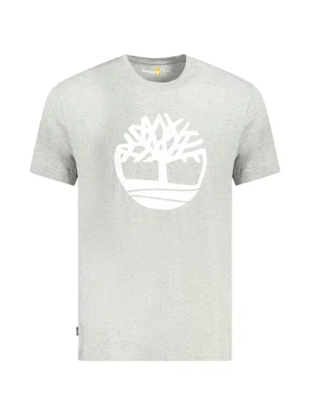 Tricou Timberland cu imagine cu decolteu rotund gri
