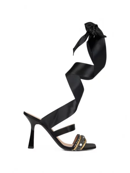 Sandale Alberta Ferretti cu bretele negru