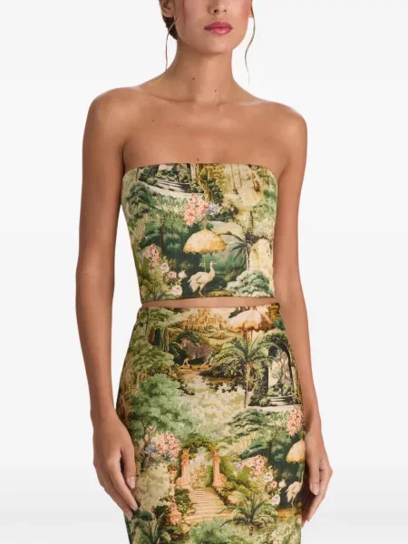 Top Alice + Olivia cu imagine verde