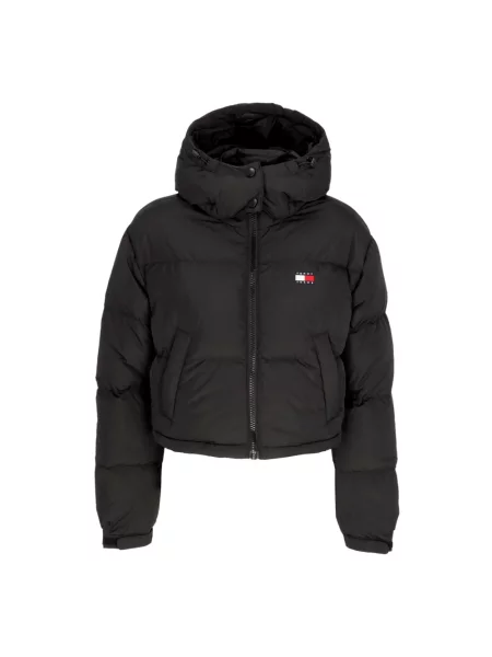 Kurtka jeansowa Tommy Jeans o skróconej długości czarna