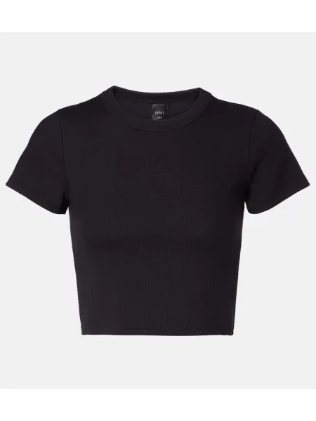 Cropp tricou Leset din jerseu negru