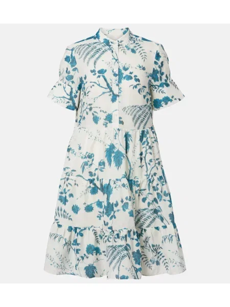 Rochie Erdem de in cu model floral alb