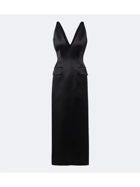Rochie de cocktail Sportmax din satin negru