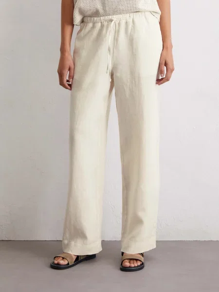 Лляні Штани повсякденні Marc O’Polo молочний