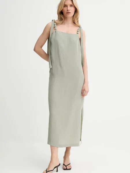 Сукня Answear Lab midi облягаюче зелений