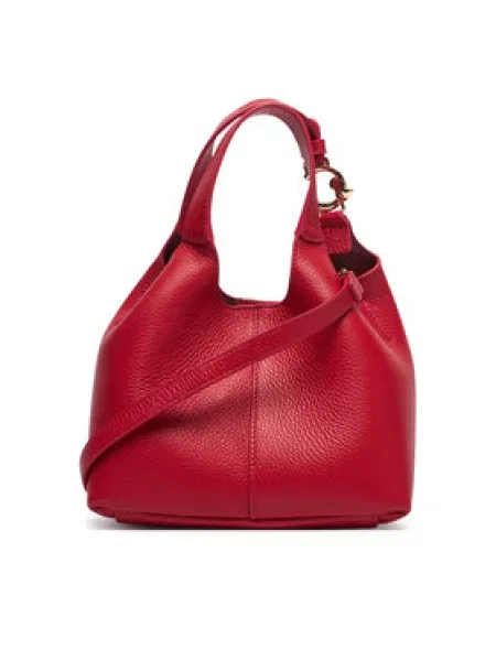 Coccinelle crossbody torba za žene kožna crvena