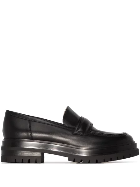 Kožne loaferice Gianvito Rossi crna