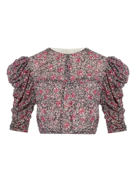 Bluză Marant Etoile cu model floral roșu
