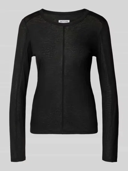 Longsleeve o półprzezroczystym wyglądzie Myon czarna