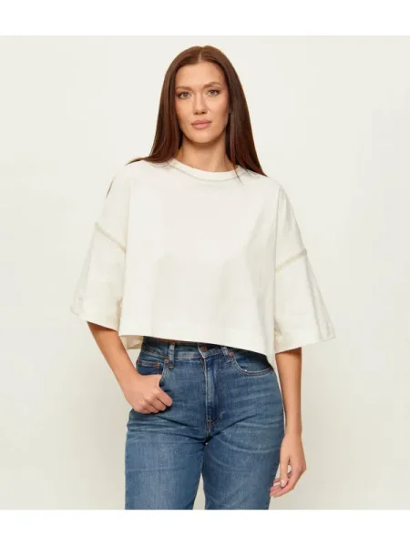 BOSS ORANGE Tricou C_Ecrochet | Cropped Fit portocaliu