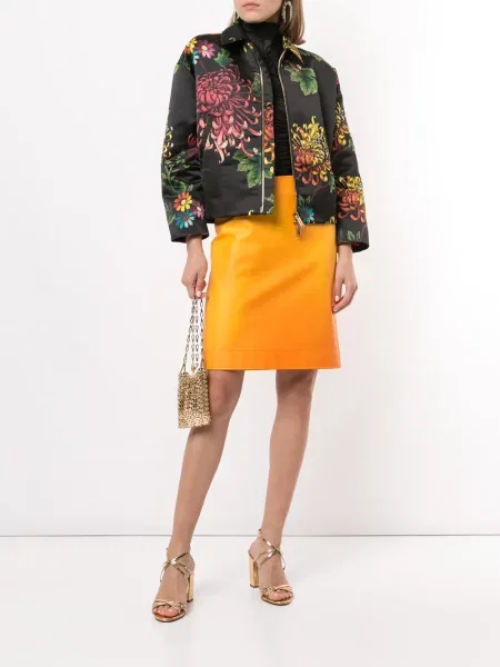 Geacă bomber Dsquared2 cu model floral cu imagine negru