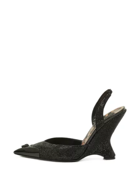 Pantofi cu toc Philipp Plein slingback negru