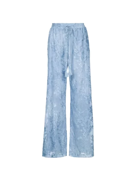 Spodnie Ermanno Firenze żakardowe niebieskie