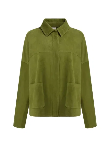 Geacă Furling By Giani din piele de căprioară verde