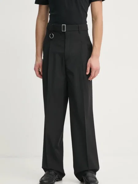 Kalhoty s příměsí vlny Études Studio ve střihu chinos černá