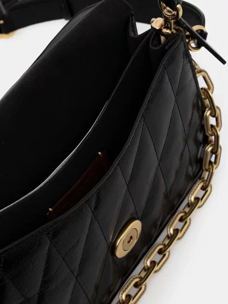 Кожаная сумка Coach черная