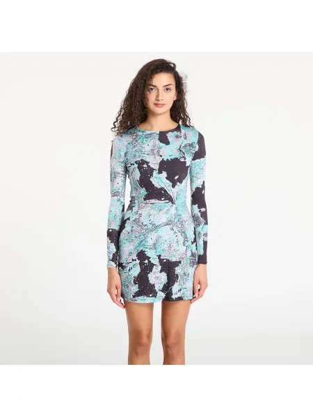 Рокля Desigual WALL LACROIX къса разкроена черно
