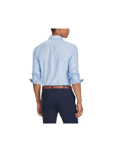 Koszula Polo Ralph Lauren z długim rękawem z twillu niebieska