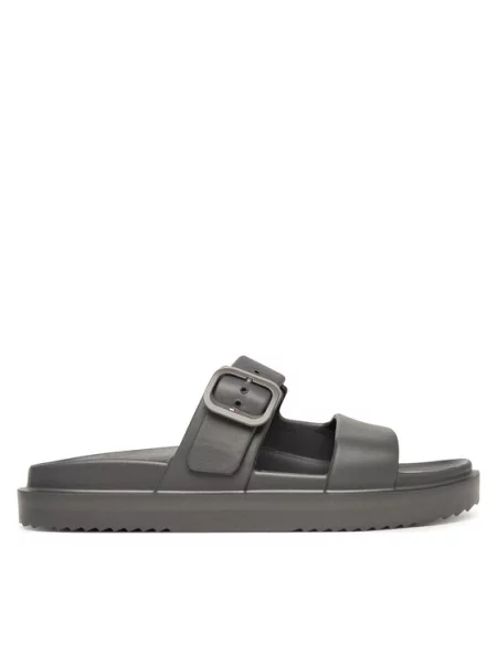 TOMMY HILFIGER Šľapky striebornosivá sivá