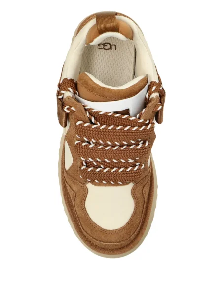 Sneakerși Ugg cu șireturi cu platformă din dantelă maro