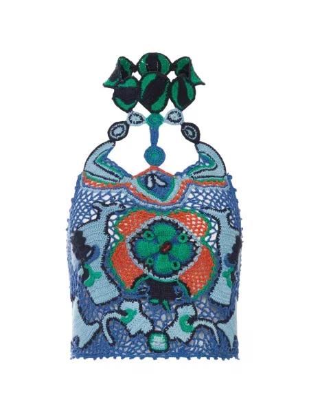 Top Etro tricotate albastru