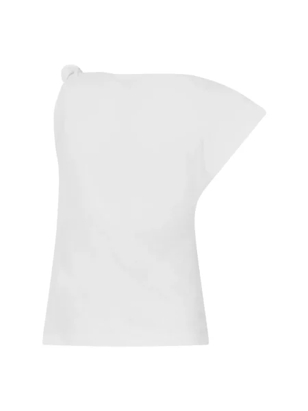 Lniany top Pinko biały