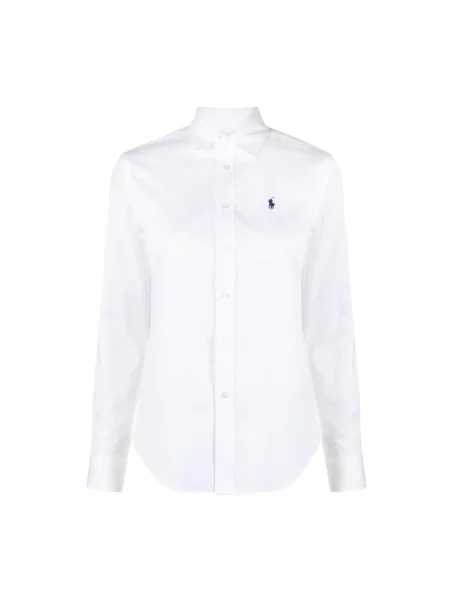 Długa koszula Polo Ralph Lauren z długim rękawem z twillu biała